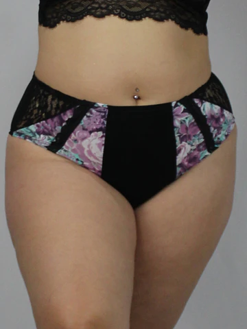 Pantaleta algodón cintura alta mujer elegante