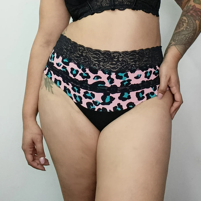 Pantaleta algodón cintura alta mujer elegante 2