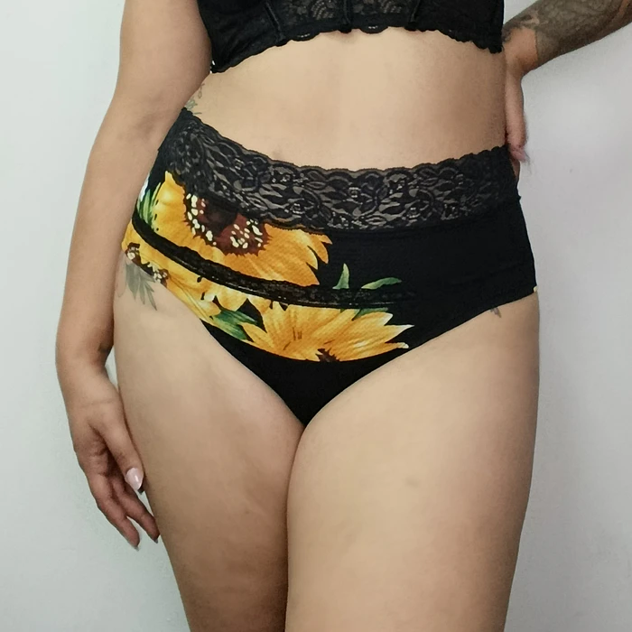 Pantaleta algodón tiro alto mujer cómoda