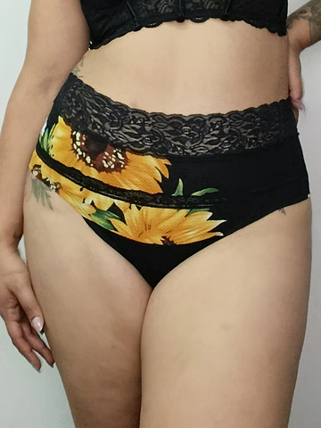 Pantaleta algodón tiro alto mujer cómoda