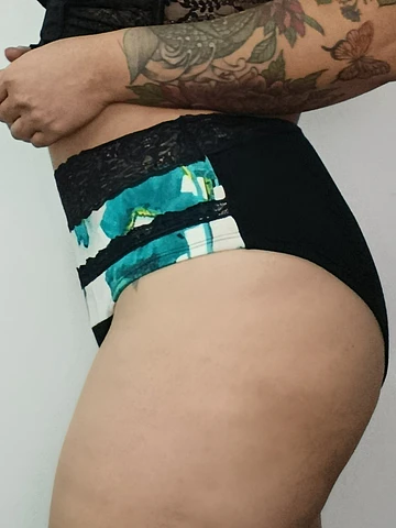 Pantaleta algodón tiro alto mujer Encaje 