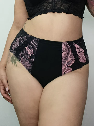Pantaleta algodón tiro alto mujer cómoda 