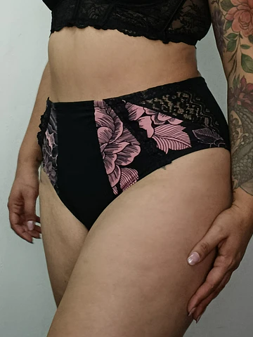 Pantaleta algodón tiro alto mujer cómoda 