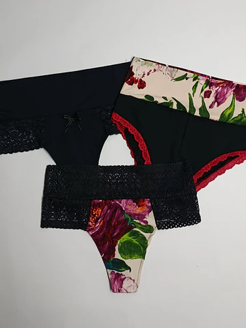 Tripack Pantaletas cómodas algodón 