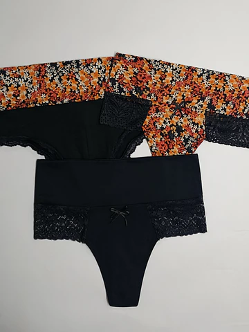 Tripack Pantaleta Tiro Alto Mujer 