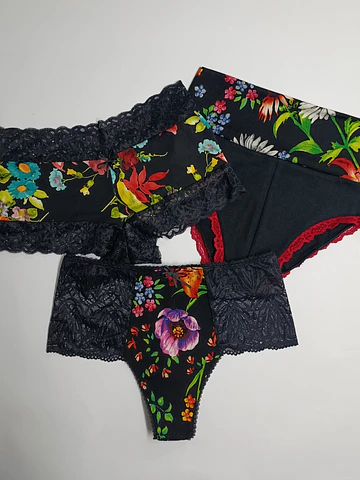 Tripack Pantaletas Encaje Mujer 