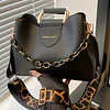 Cartera negra pasador plateado 1