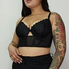 Sostén push up negro con copa  2