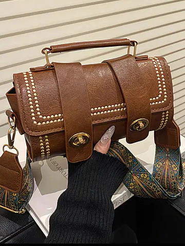 Cartera café ecocuero 