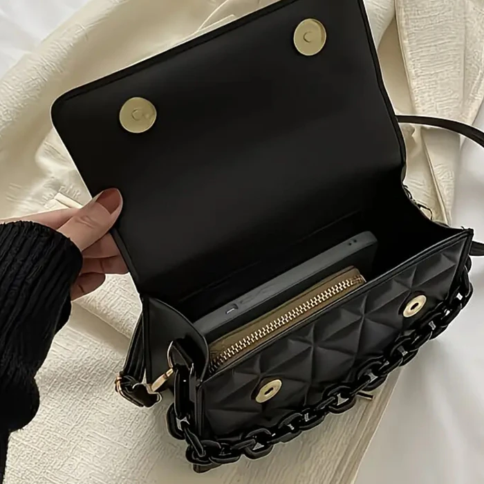 Cartera negra ecocuero  3