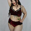 Conjunto terciopelo rojo  1