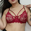 Sostén encaje rojo 2