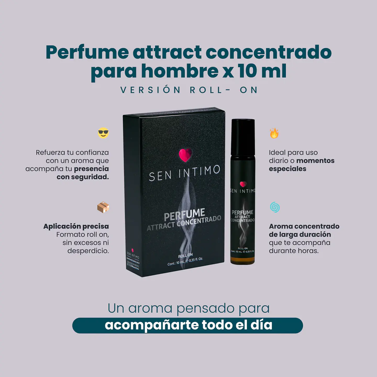 PERFUME ROLL ON HOMBRE PHEROMONAS CONCENTRADO SEN INTIMO 2