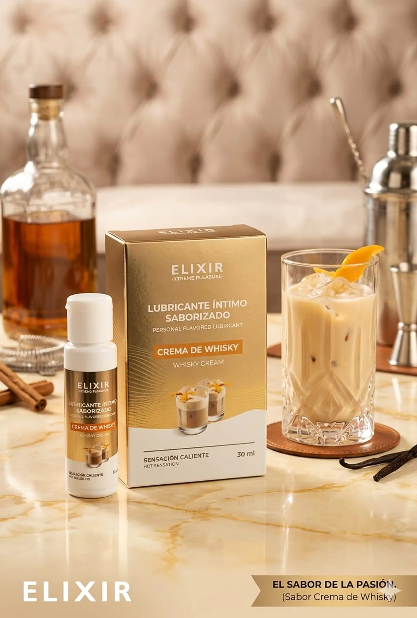 LUBRICANTE INTIMO CALIENTE CREMA DE WHISKY ELIXIR 2