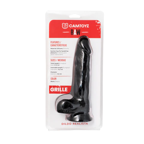 DILDO REALISTA GRILLE NEGRO CAMTOYZ