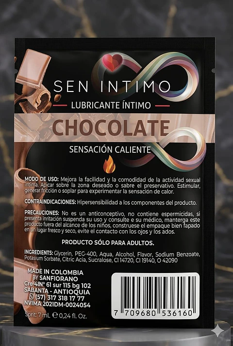 LUBRICANTE SENSACIÓN CALIENTE CHOCOLATE SACHET 7 ML