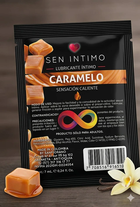 LUBRICANTE CALIENTE CARAMELO SACHET 7 ML