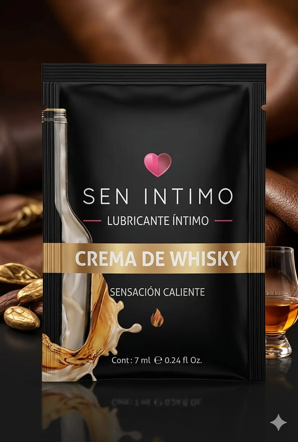 LUBRICANTE CALIENTE CREMA DE WISKY SACHET 7ML 1