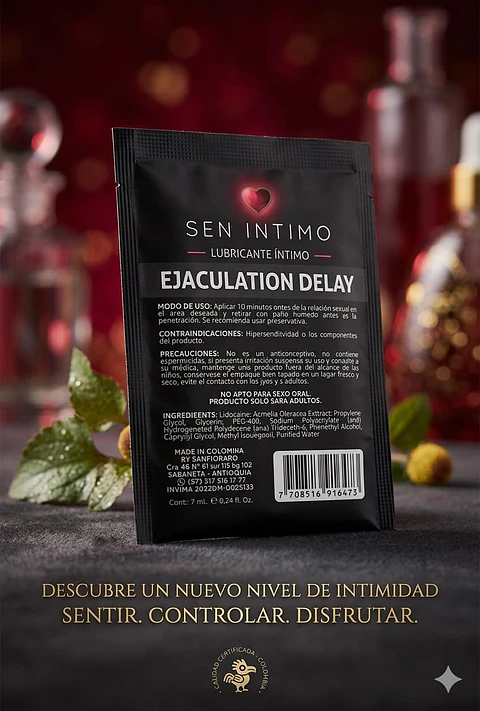 RETARDANTE EJACLACION DELAY SEN INTIMO SACHET 
