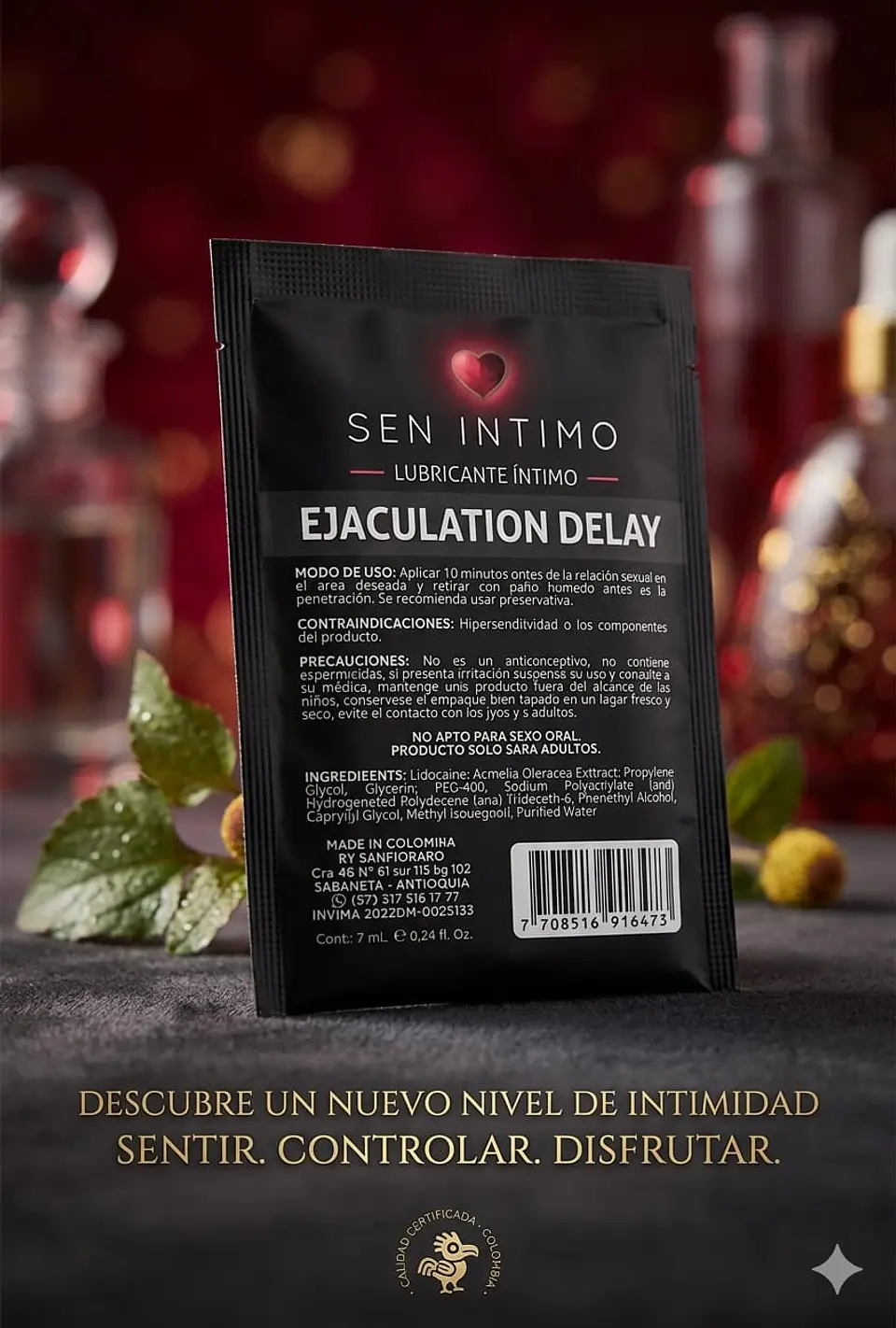 RETARDANTE EJACLACION DELAY SEN INTIMO SACHET  1