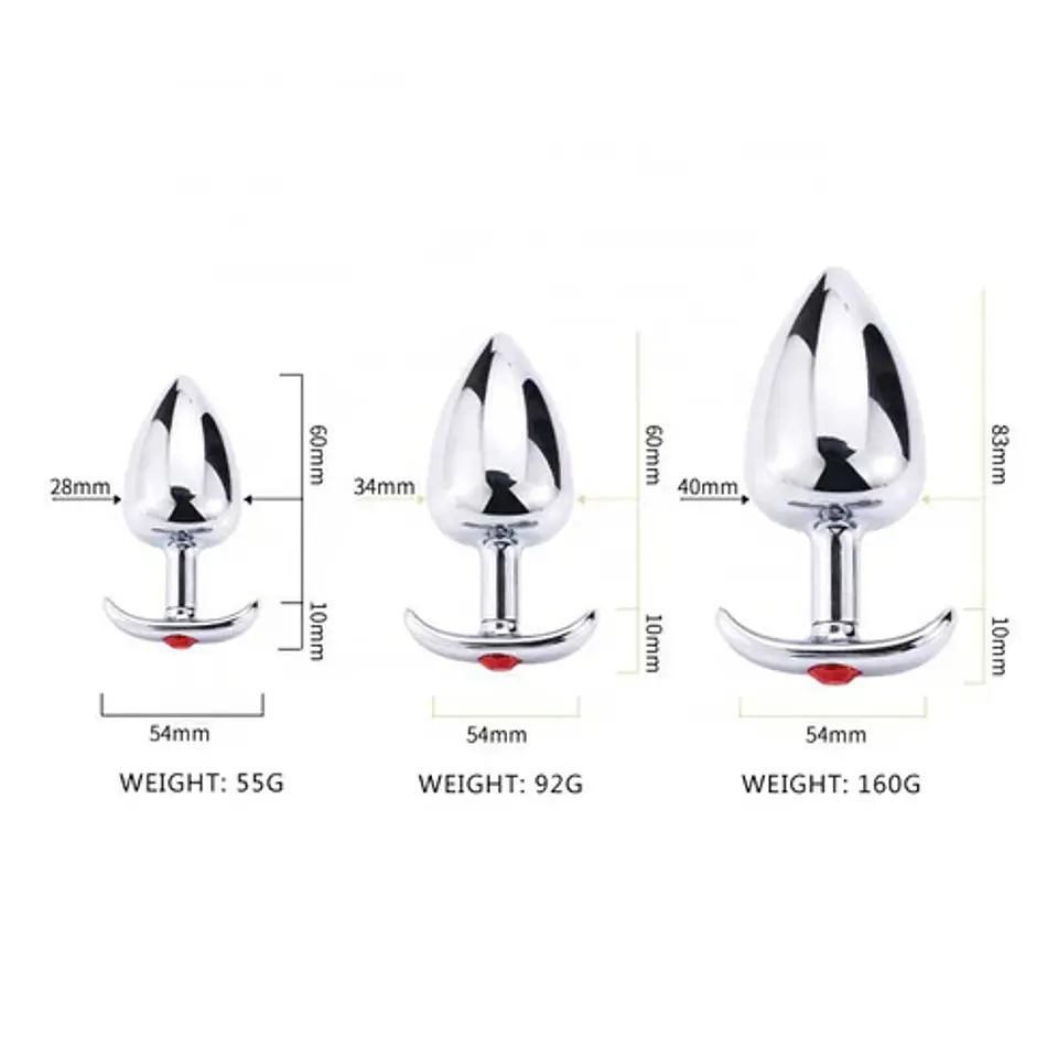 PLUG ANAL TALLA L METAL MINI CRISTAL 3