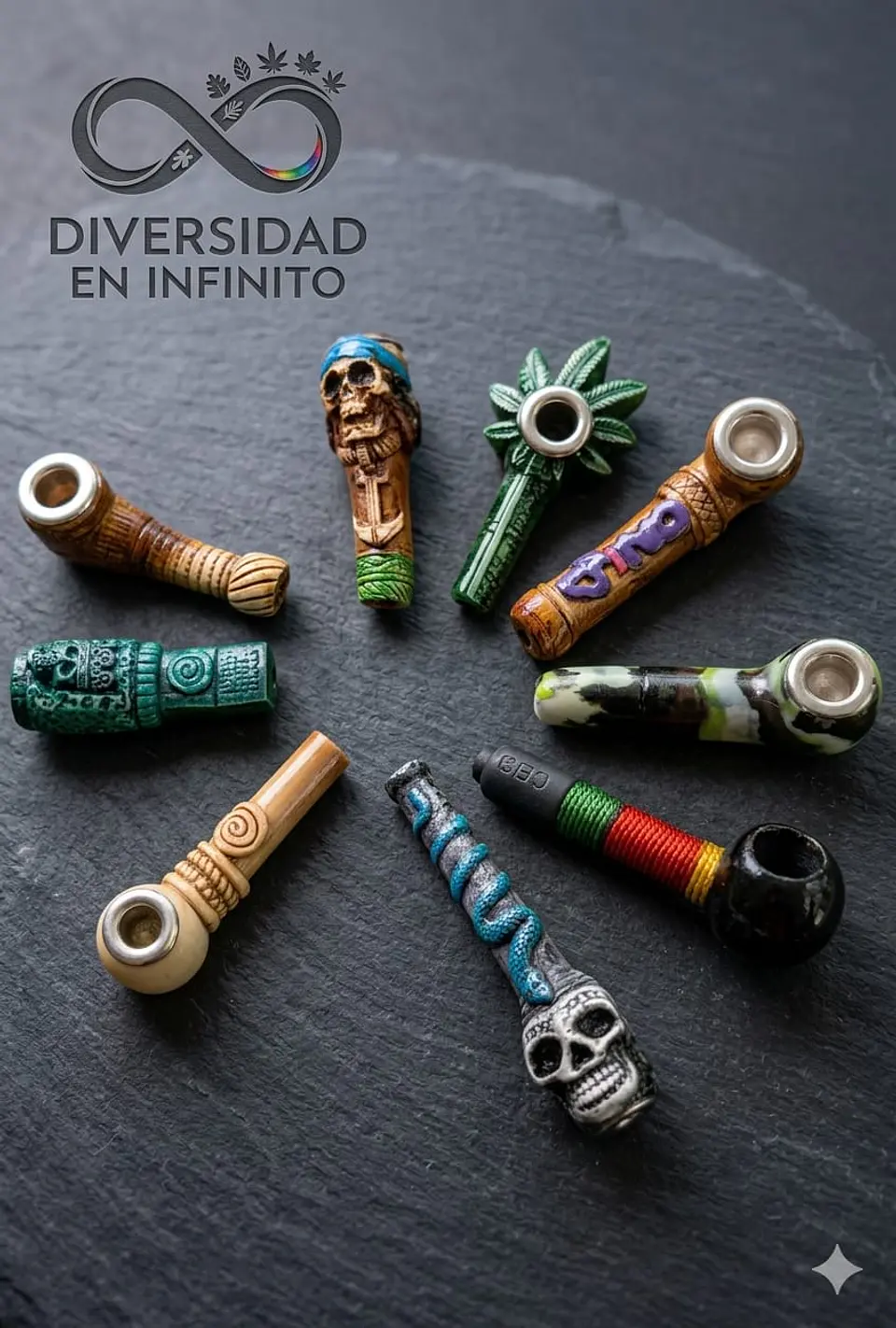 PIPAS ACRILICAS CON DISEÑO 1