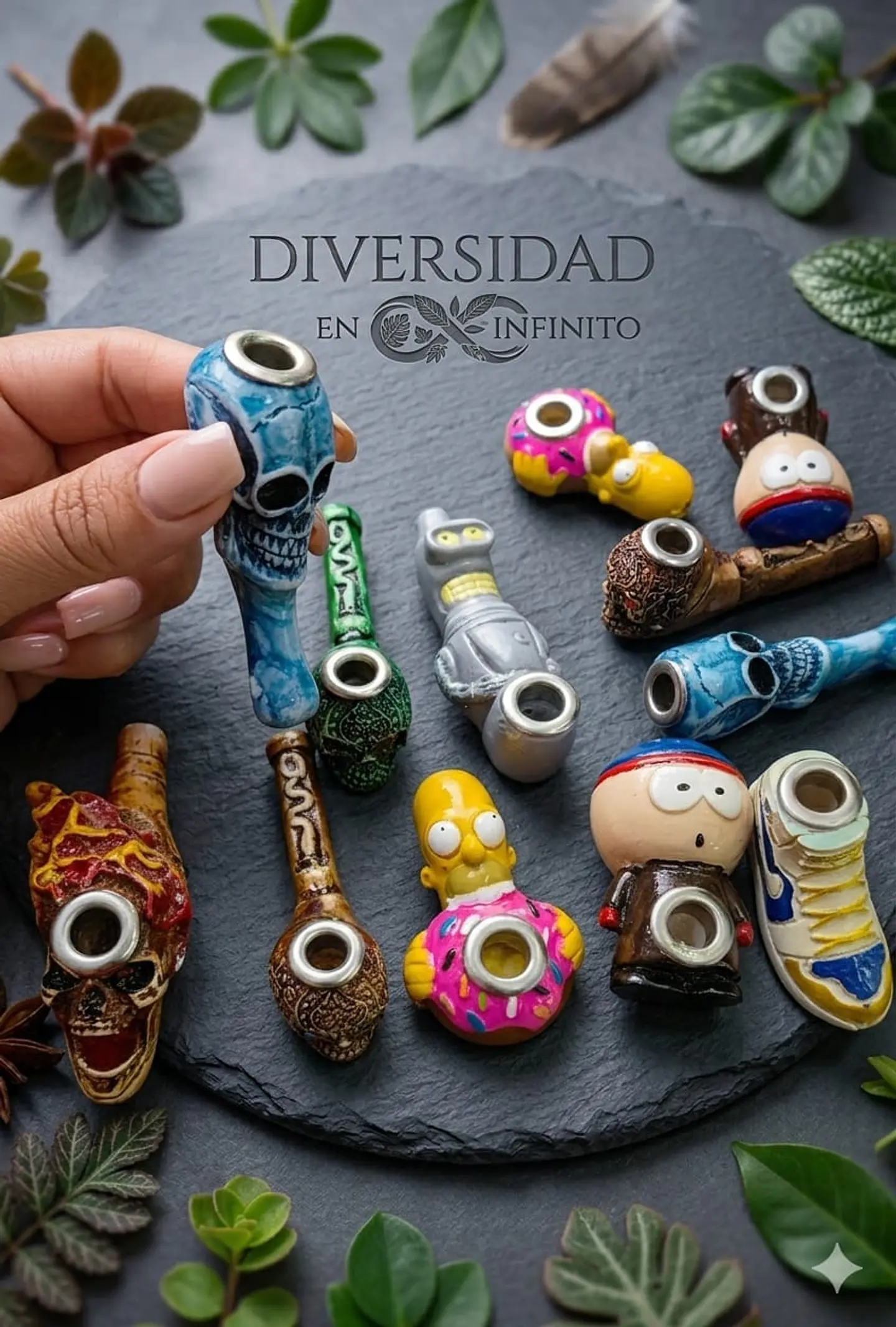 PIPAS ACRILICAS CON DISEÑO GRANDES 1