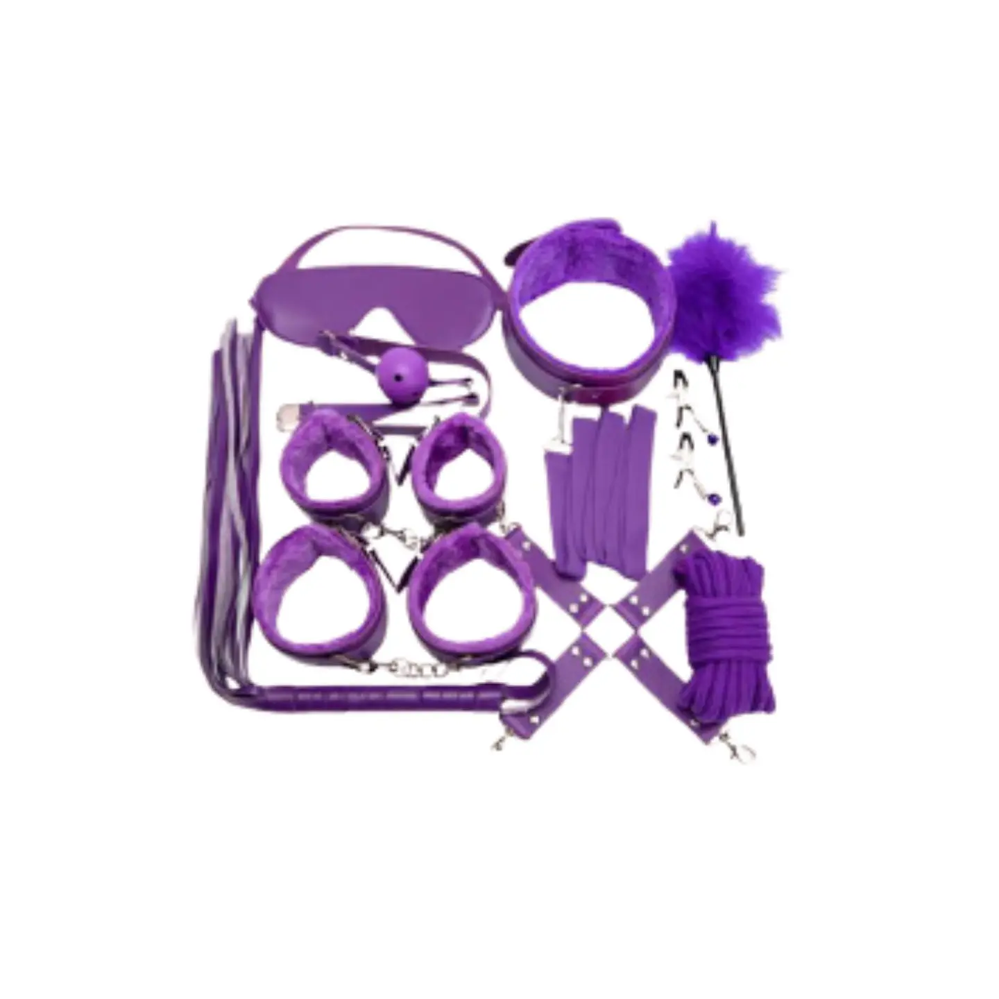 KIT BONDAGE X 10 PIEZAS - MORADO 1