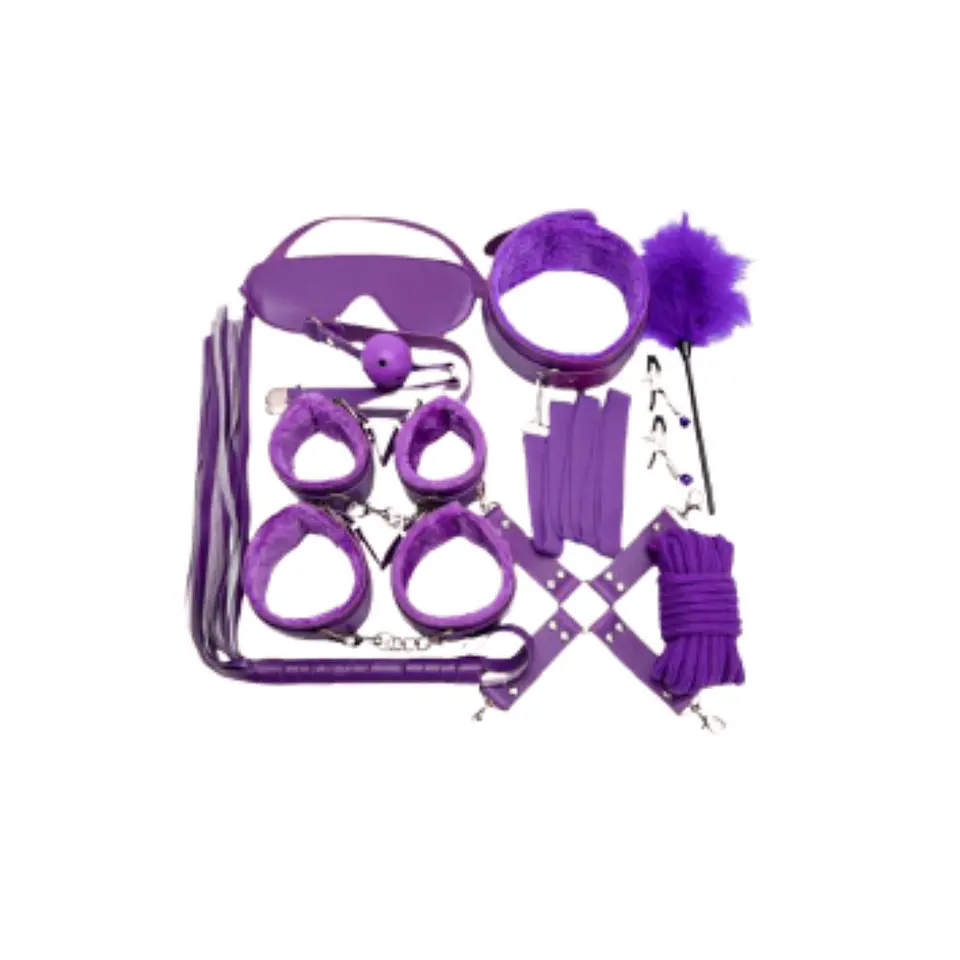 KIT BONDAGE X 10 PIEZAS - MORADO 1