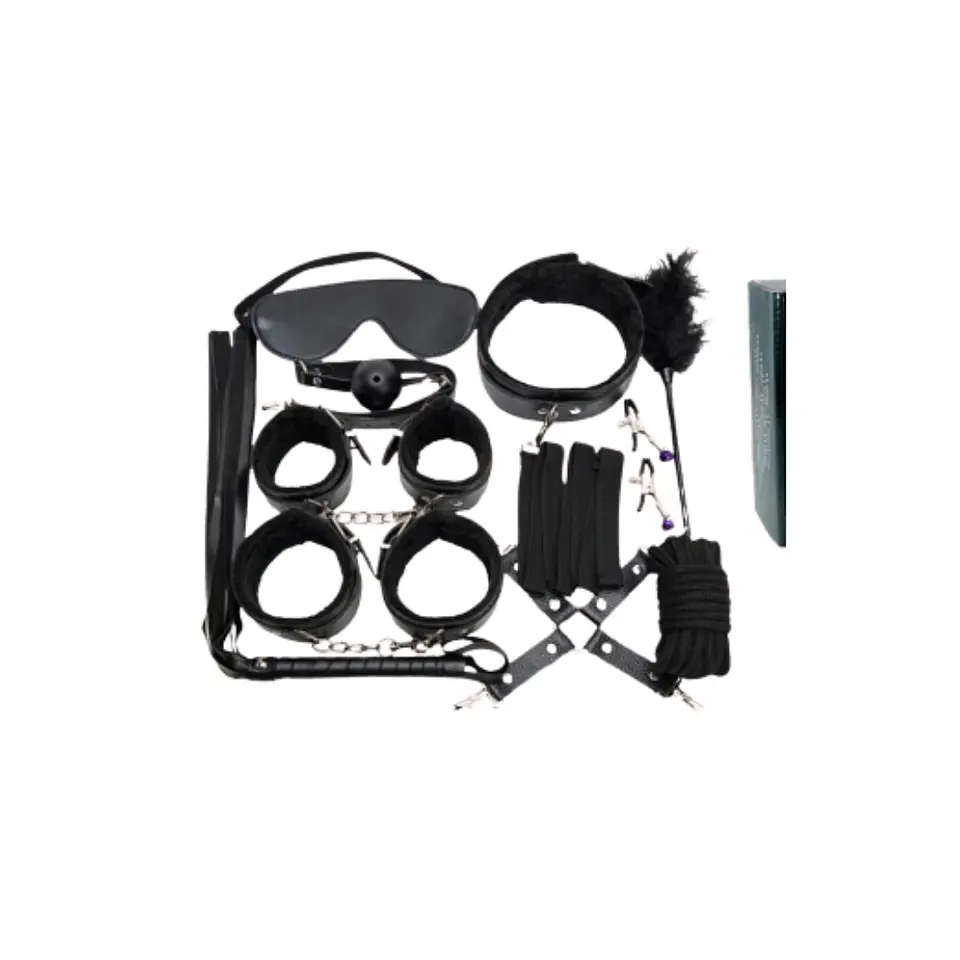 KIT BONDAGE X 10 PIEZAS - NEGRO 1