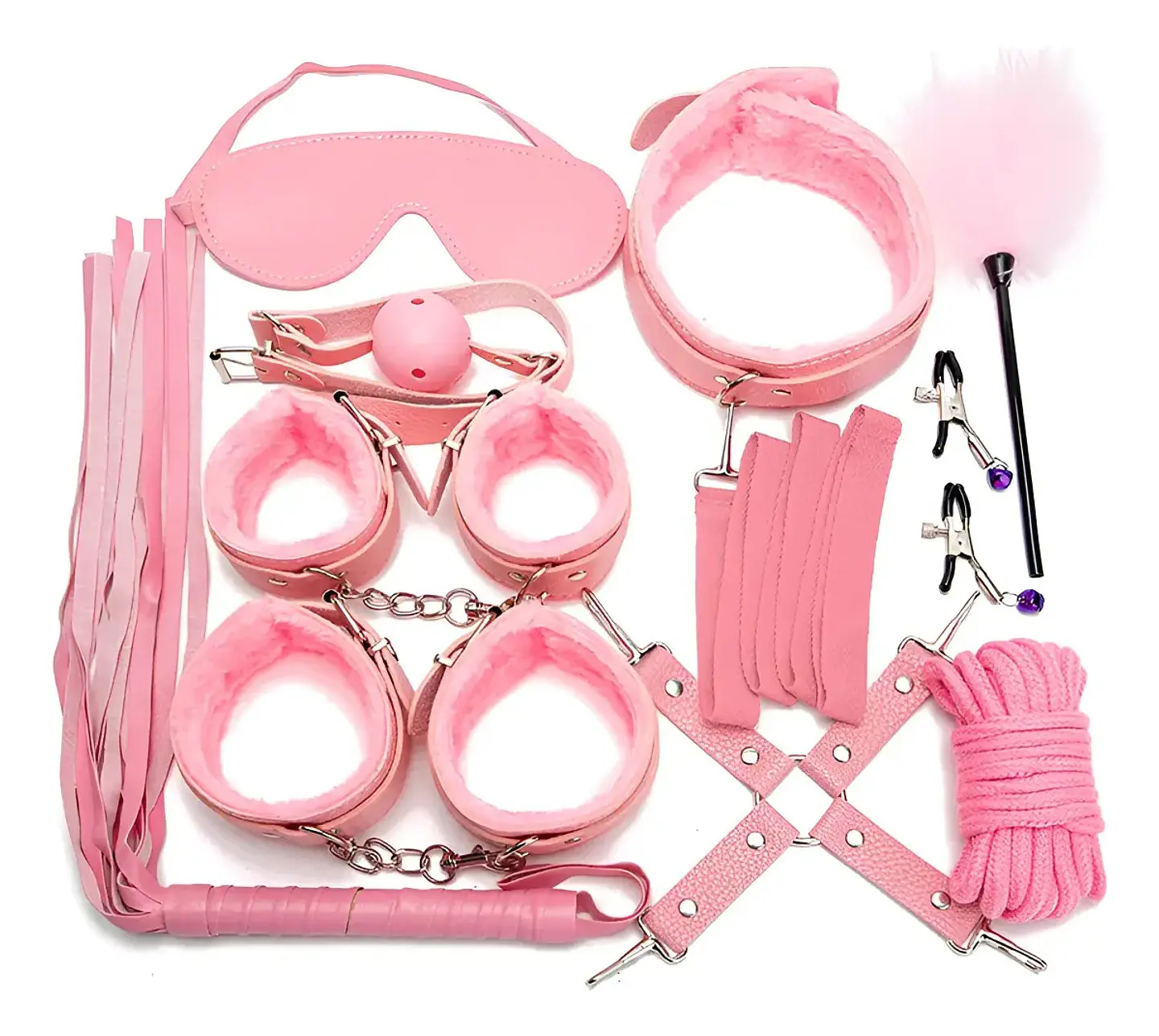 KIT BONDAGE X 10 PIEZAS - ROSADO 1