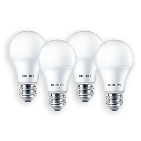 AMPOLLETA LED 9W LUZ CALIDA 3000K PACK x 4 