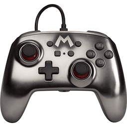 ENHANCED WIRED CONTROLLER POWERA MARIO SILVER 