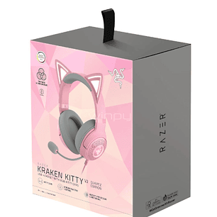 AUDIFONOS GAMER RAZER KRAKEN KITTY V2 QUARTZ EDITION