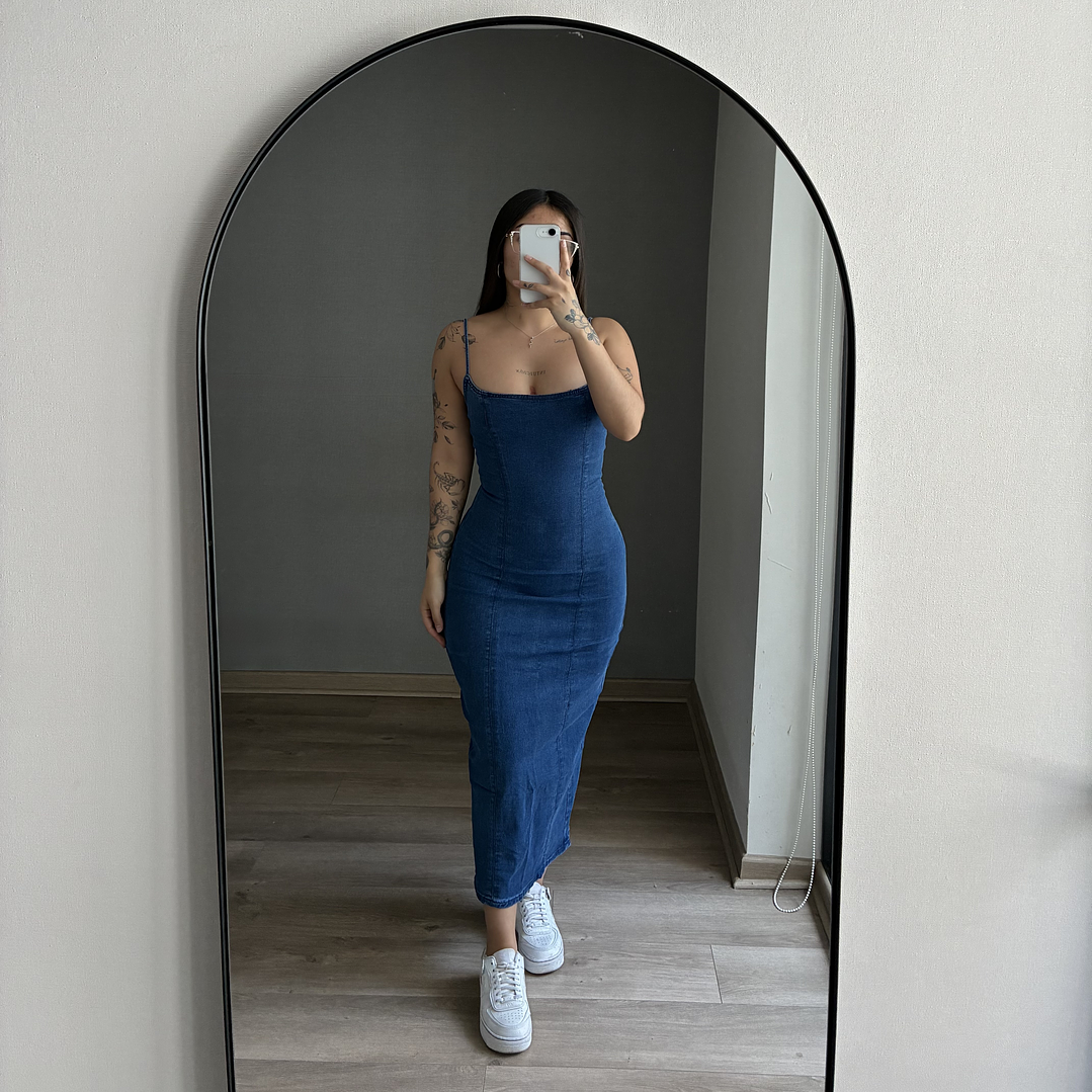 Maxi Vestido Mezclilla Azul 3