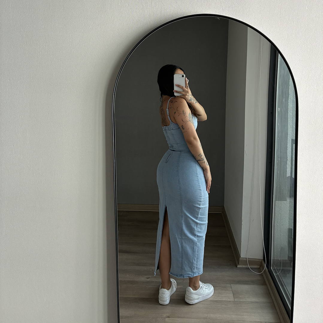 Maxi Vestido Mezclilla Celeste 2