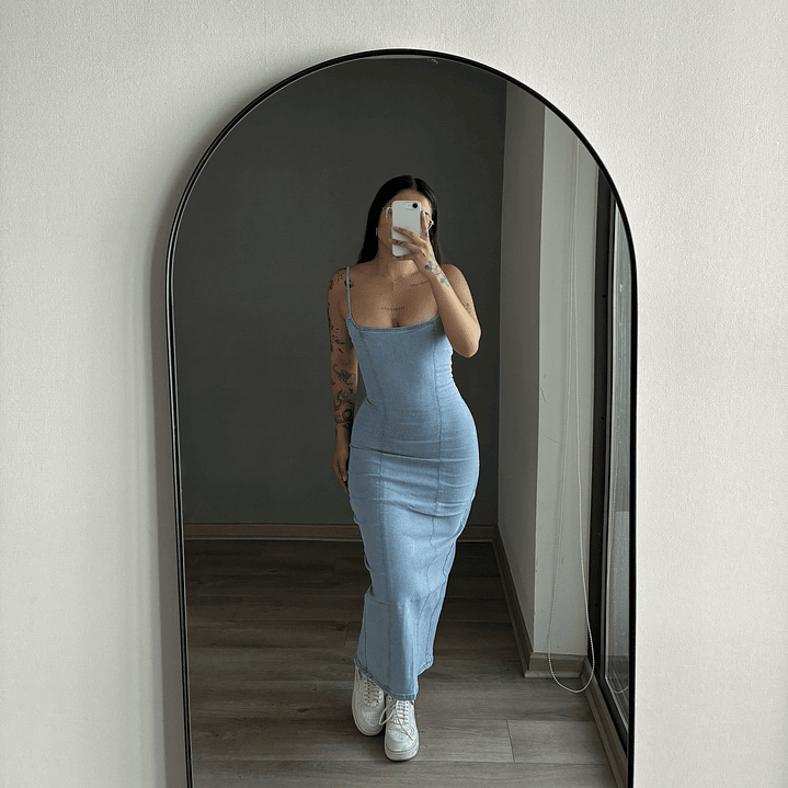 Maxi Vestido Mezclilla Celeste 4