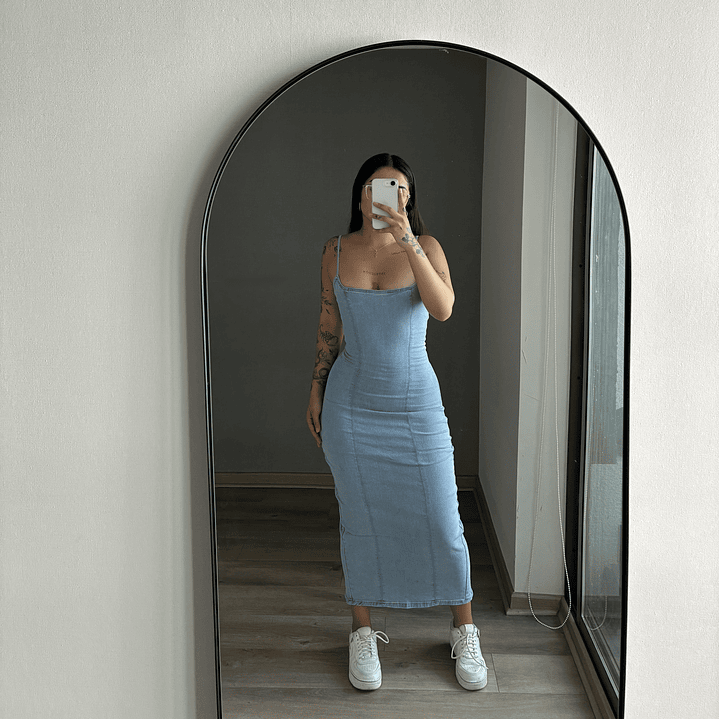 Maxi Vestido Mezclilla Celeste 6
