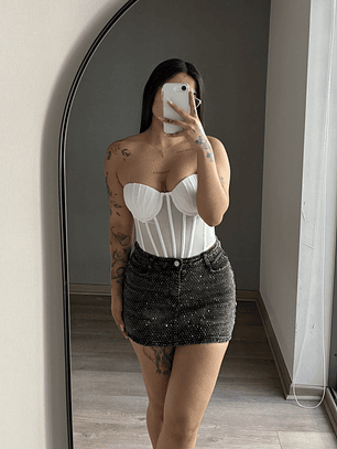 Falda Short Mezclilla Shine