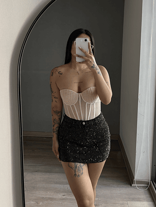 Falda Short Mezclilla Shine