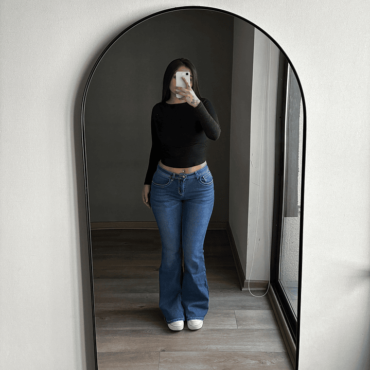 Jeans Flare Low Rise Azul 6