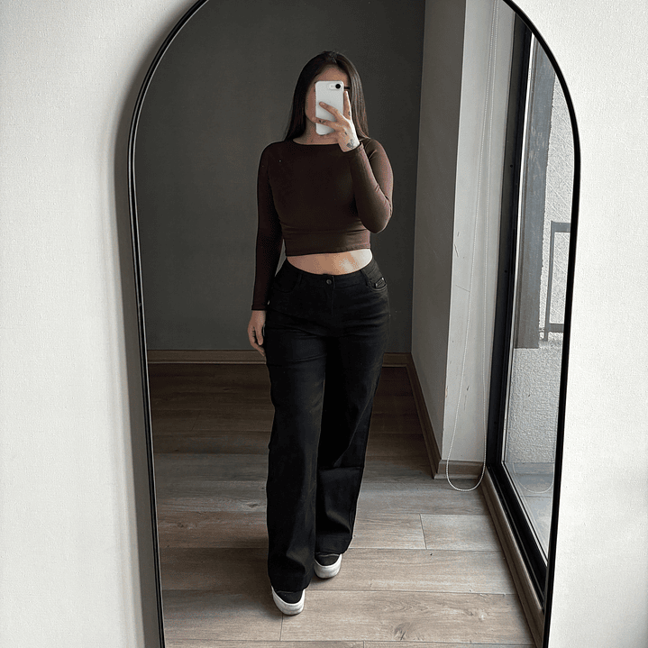 Jeans Wide Leg Negro 1