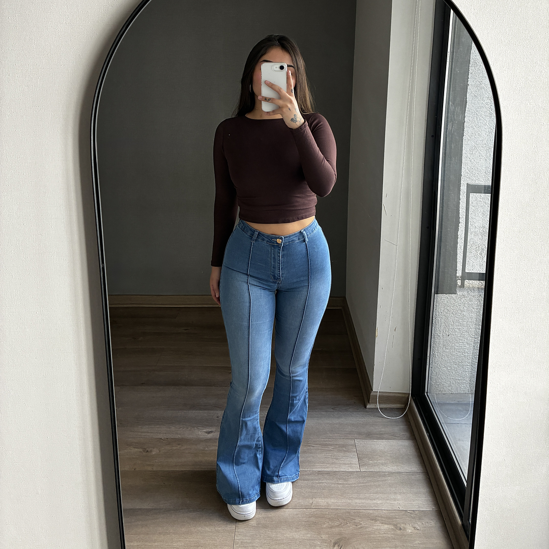 Jeans Flare Lineal 1