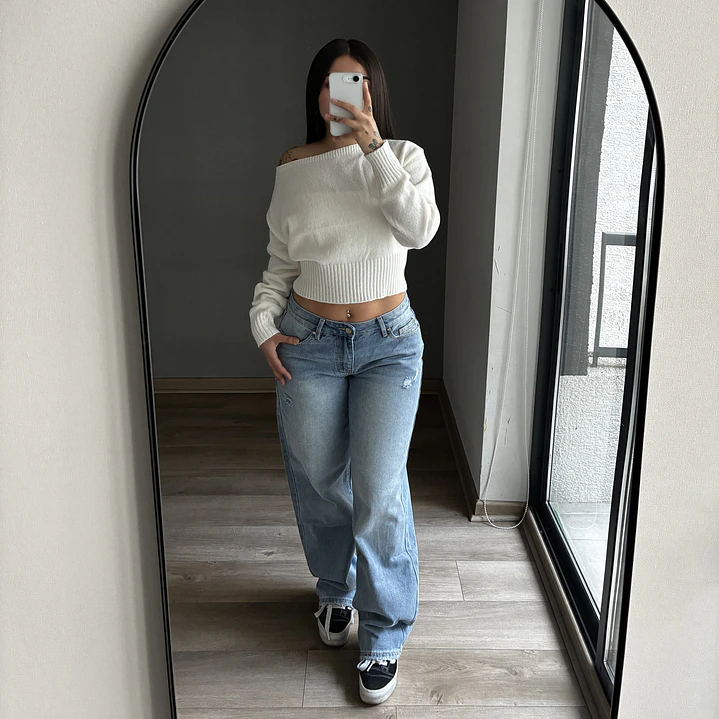 Baggy Low Rise Celeste 3