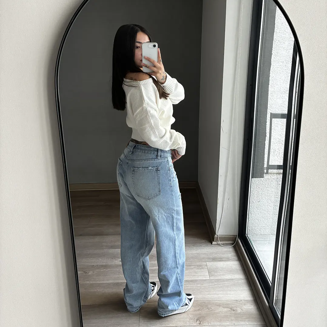 Baggy Low Rise Celeste 2