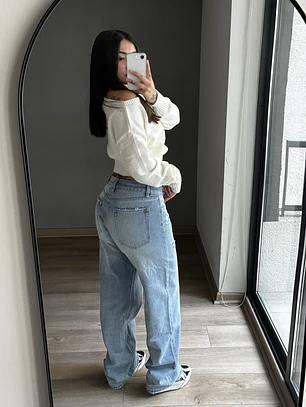 Baggy Low Rise Celeste