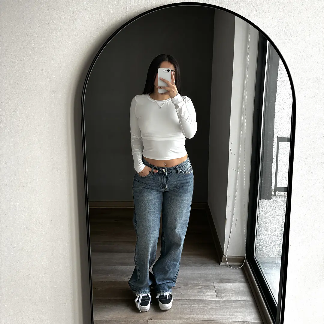 Baggy Low Rise Azul Opaco 1