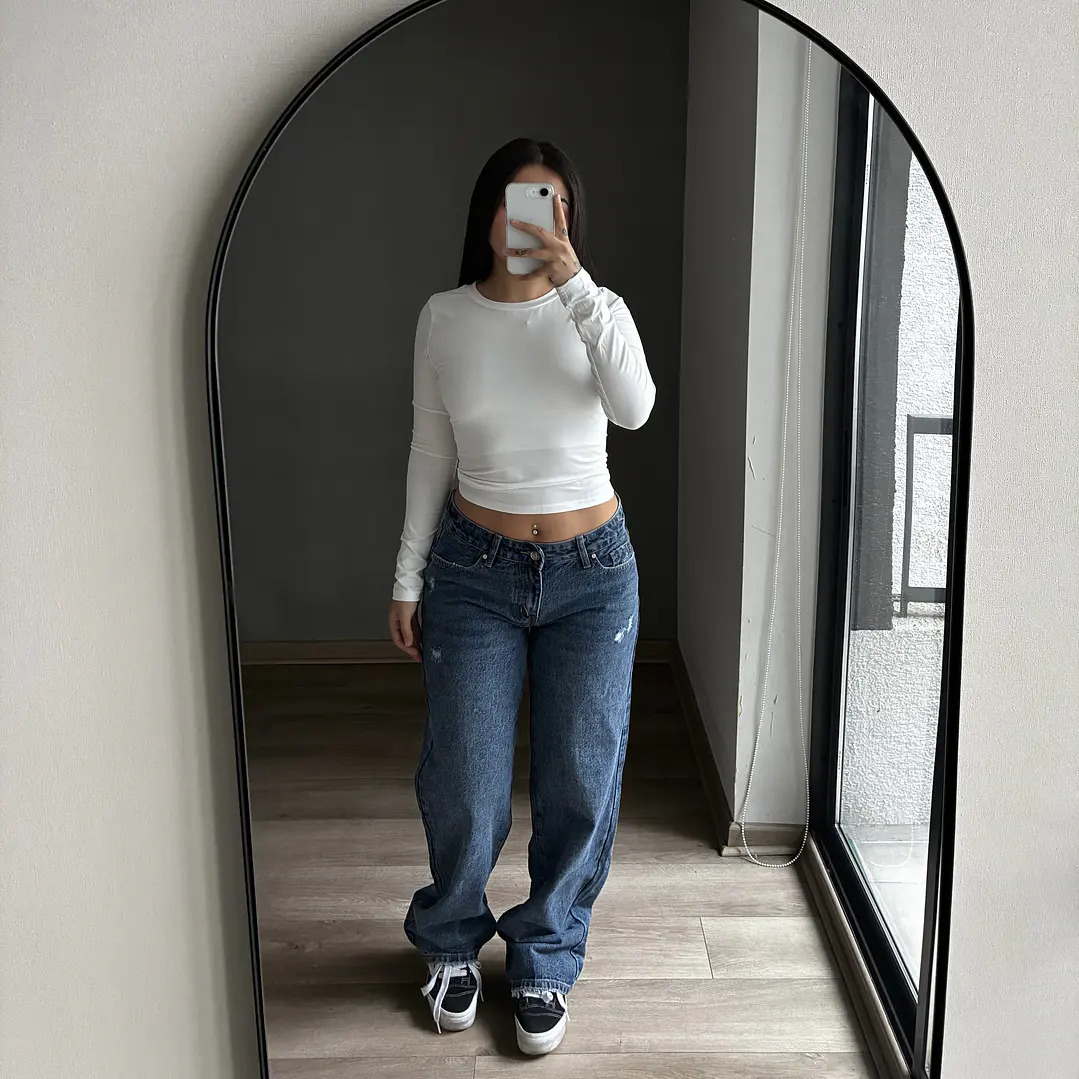 Baggy Low Rise Azul Fuerte  1