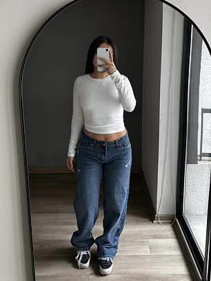 Baggy Low Rise Azul Fuerte 