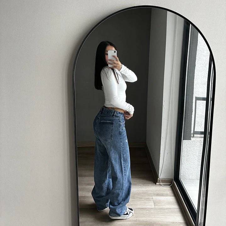 Baggy Low Rise Azul Fuerte  4